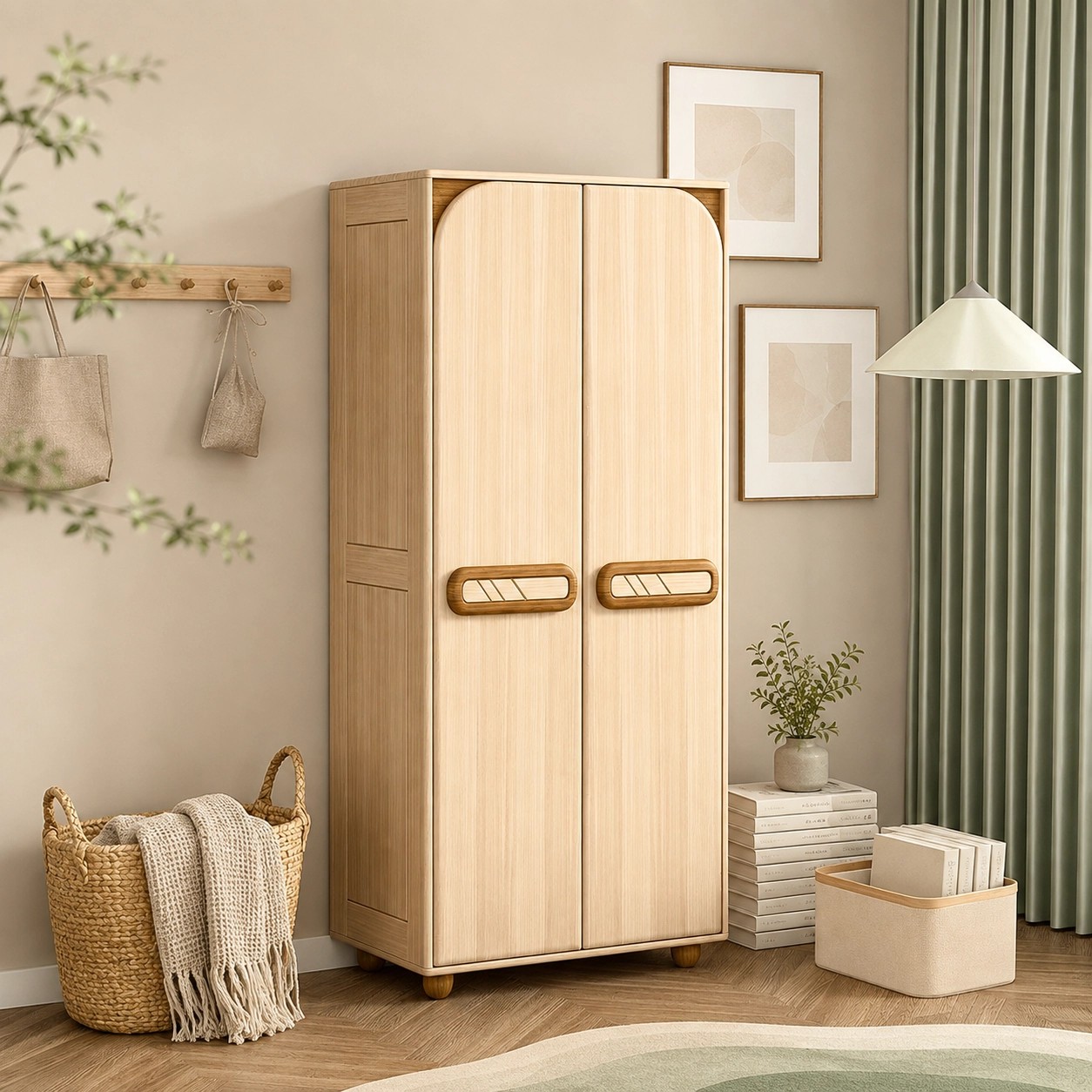 Minimalist Modern Double-Door Wardrobe lifestyle 2