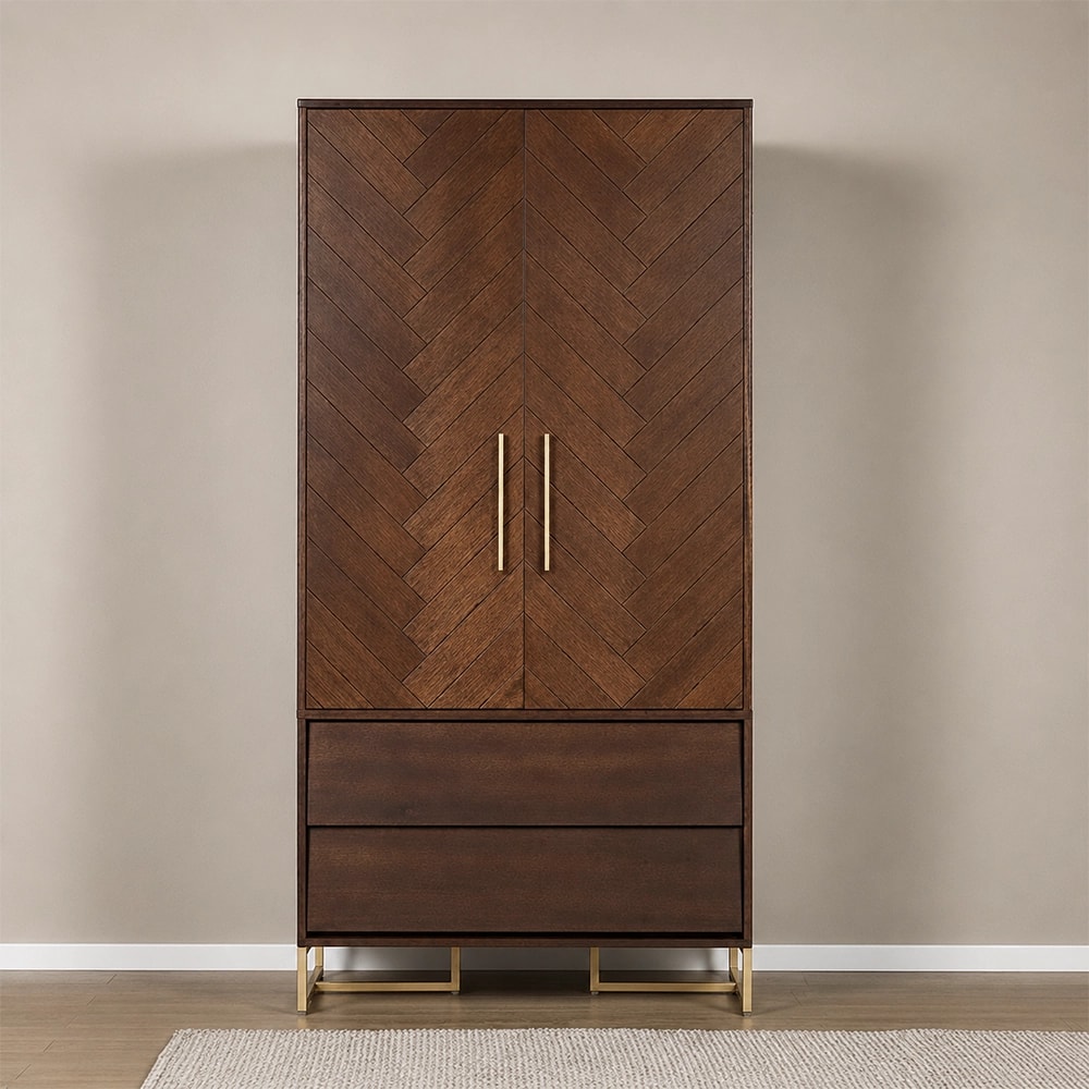 Solid Wood Minimalist Wardrobe lifestyle 1