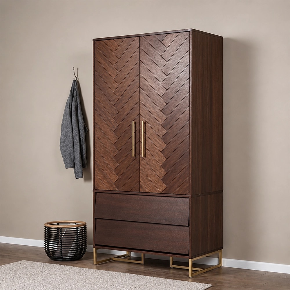 Solid Wood Minimalist Wardrobe lifestyle 3