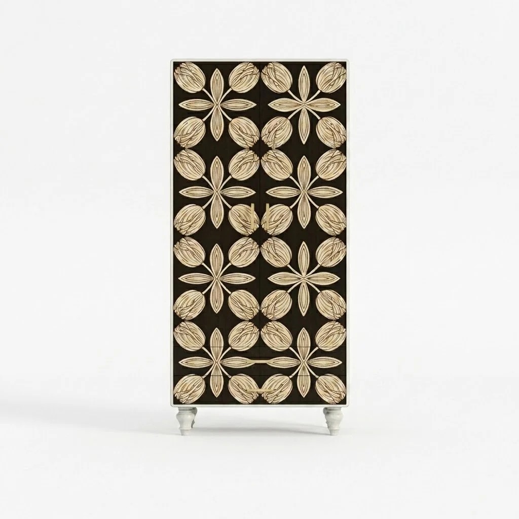 Solid Wood Mid-Century Wardrobe lifestyle 1