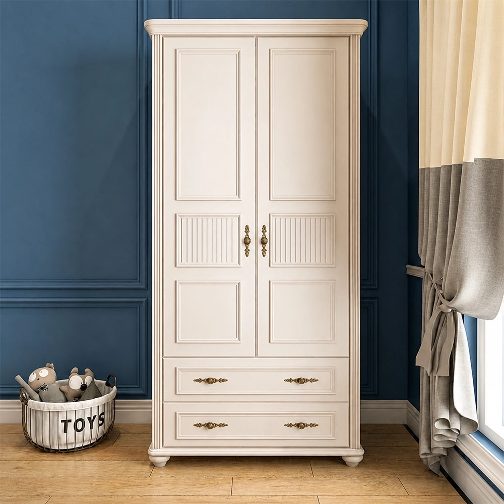 White Hinged Wardrobe lifestyle 1