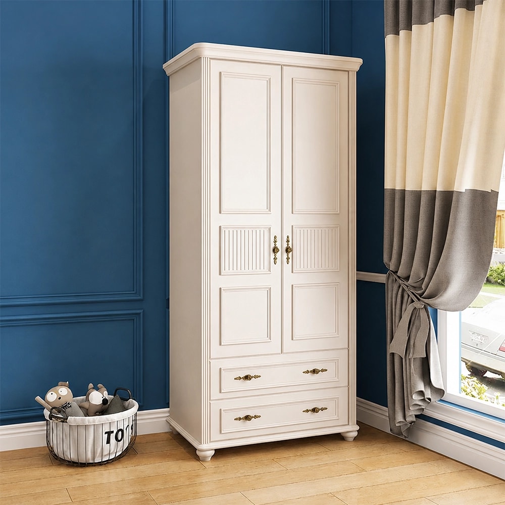 White Hinged Wardrobe lifestyle 3