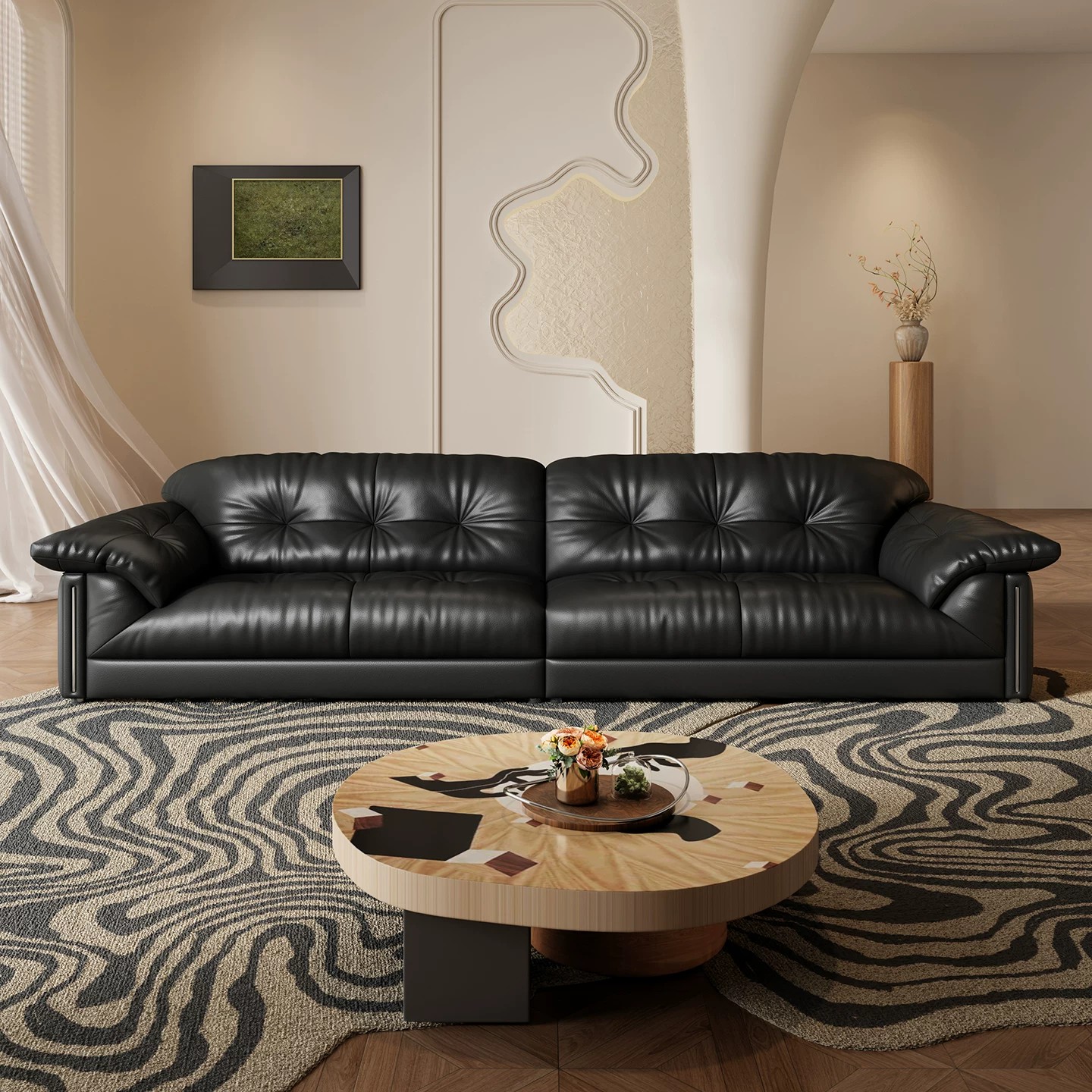 Cloud Leather Sofa lifestyle 2