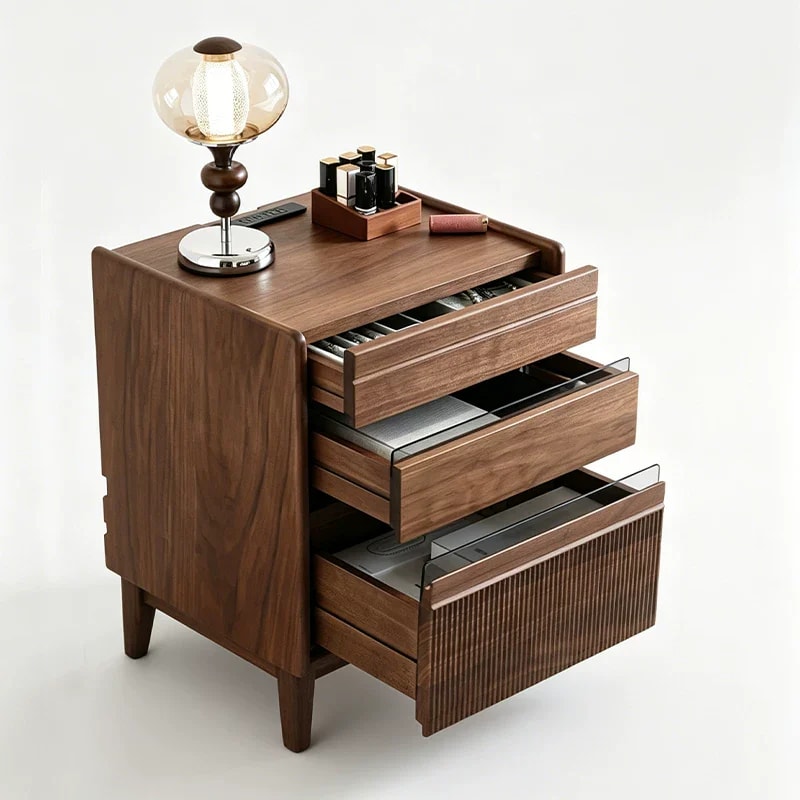 Solid Wood Drawer Nightstand lifestyle 1