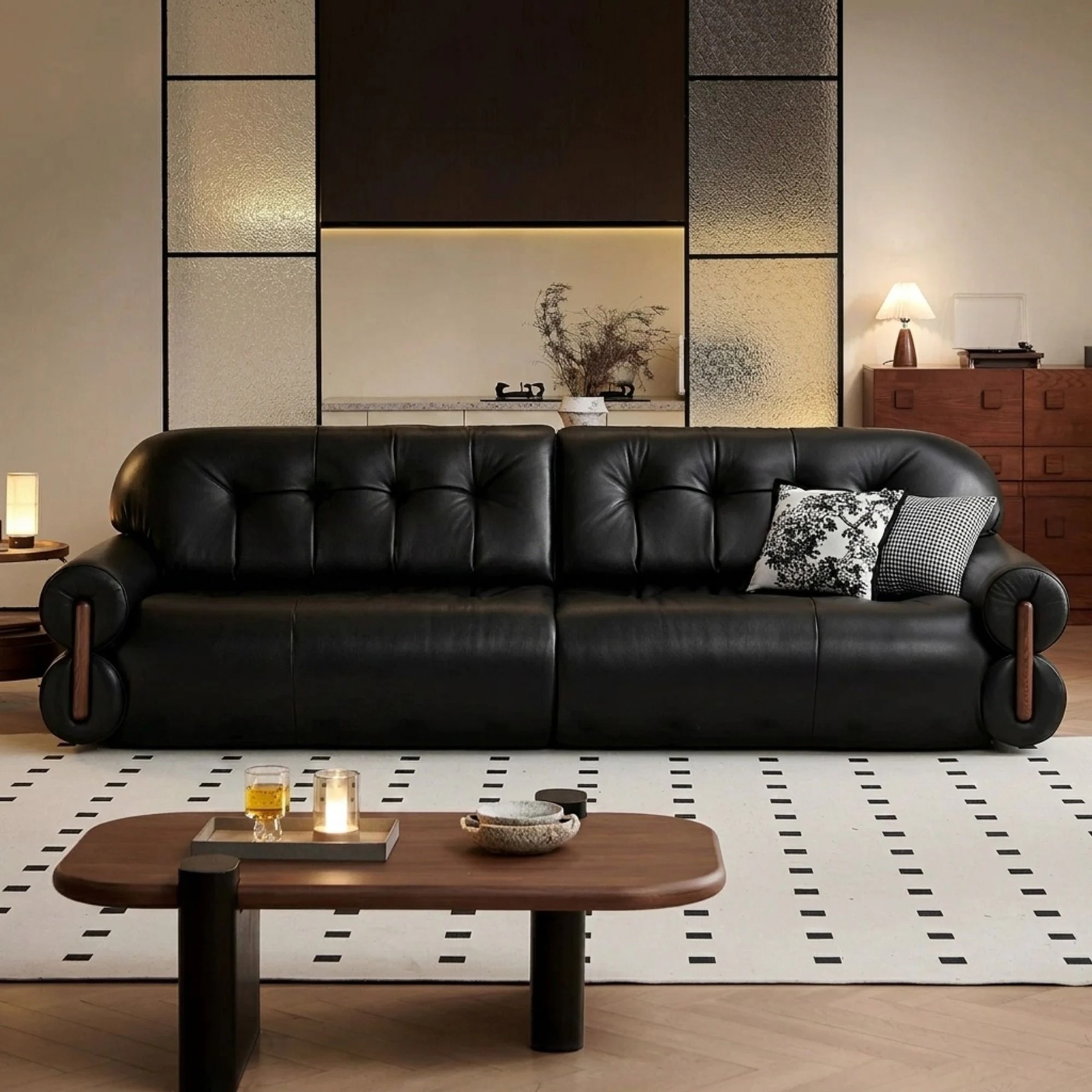 Vintage Leather Sectional Sofa lifestyle 3