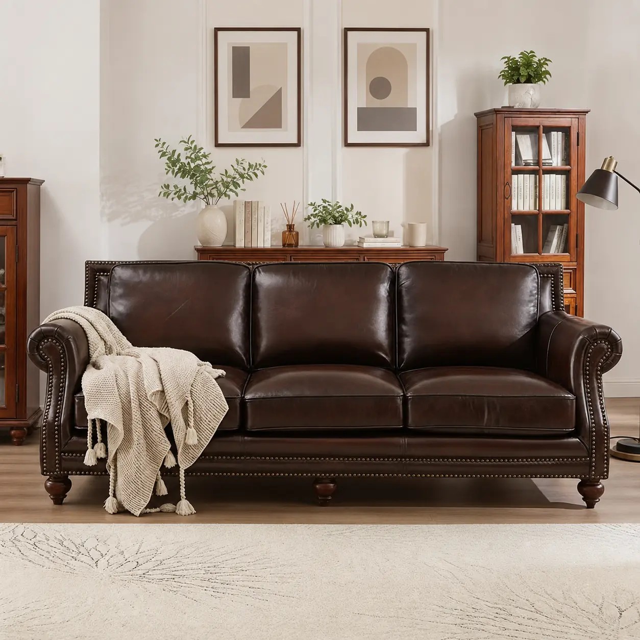 Retro Leather Sofa lifestyle 2