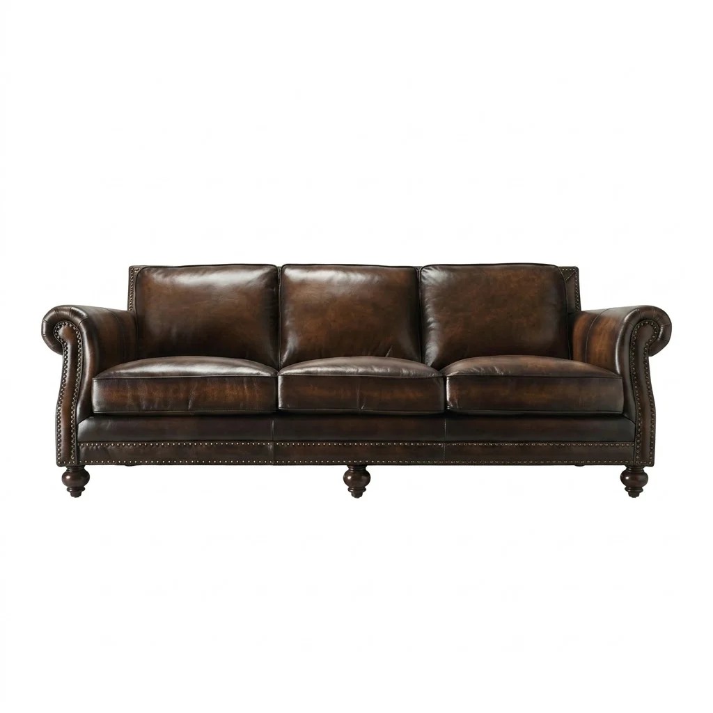 Retro Leather Sofa lifestyle 1