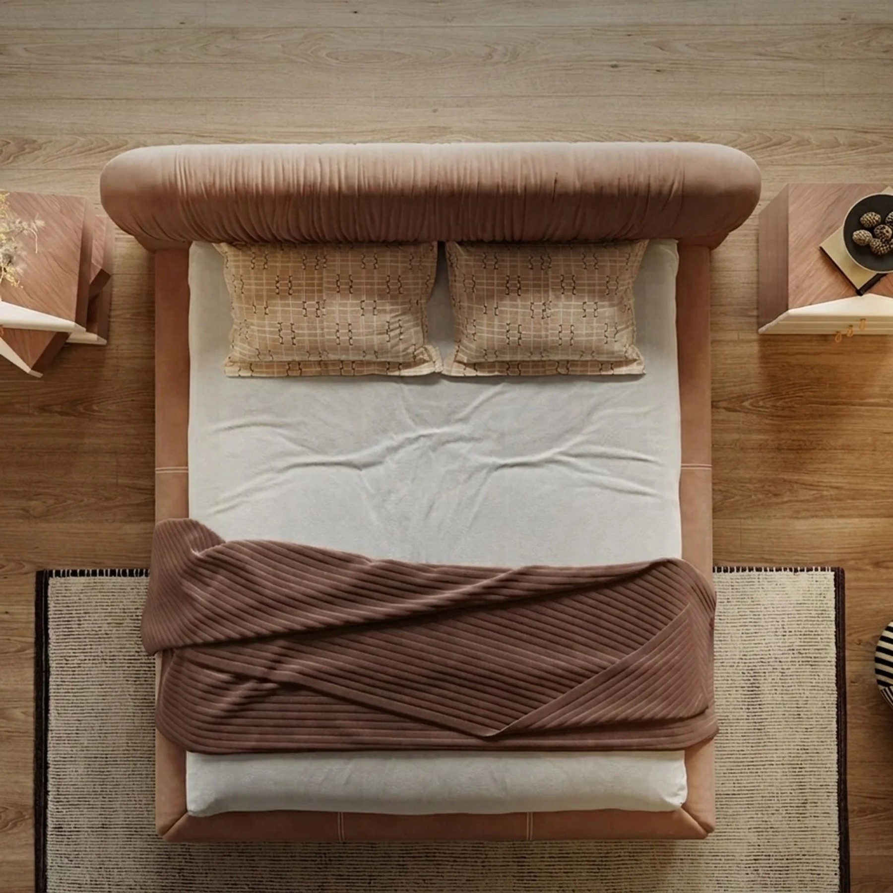 Low-Profile Upholstered Bed lifestyle 1