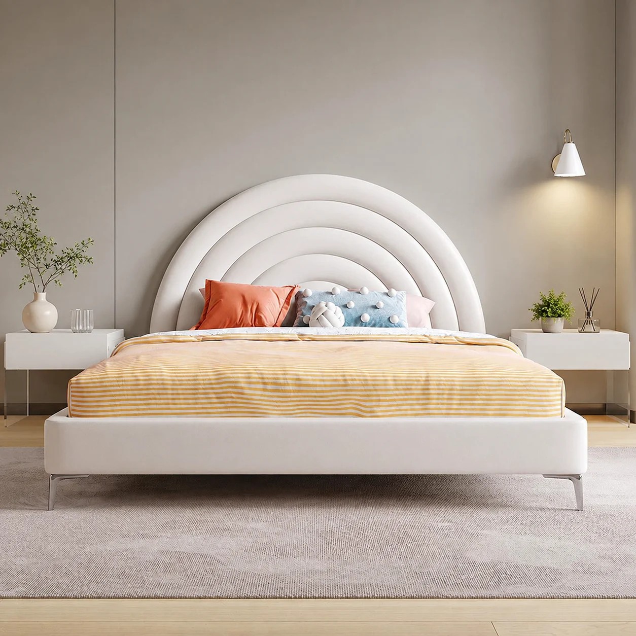 Full Leather Rainbow Bed lifestyle 1