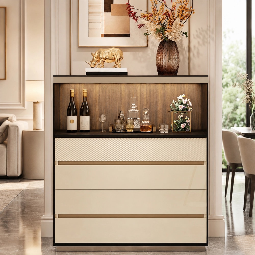 Two-Tone Glass Display Buffet lifestyle 1