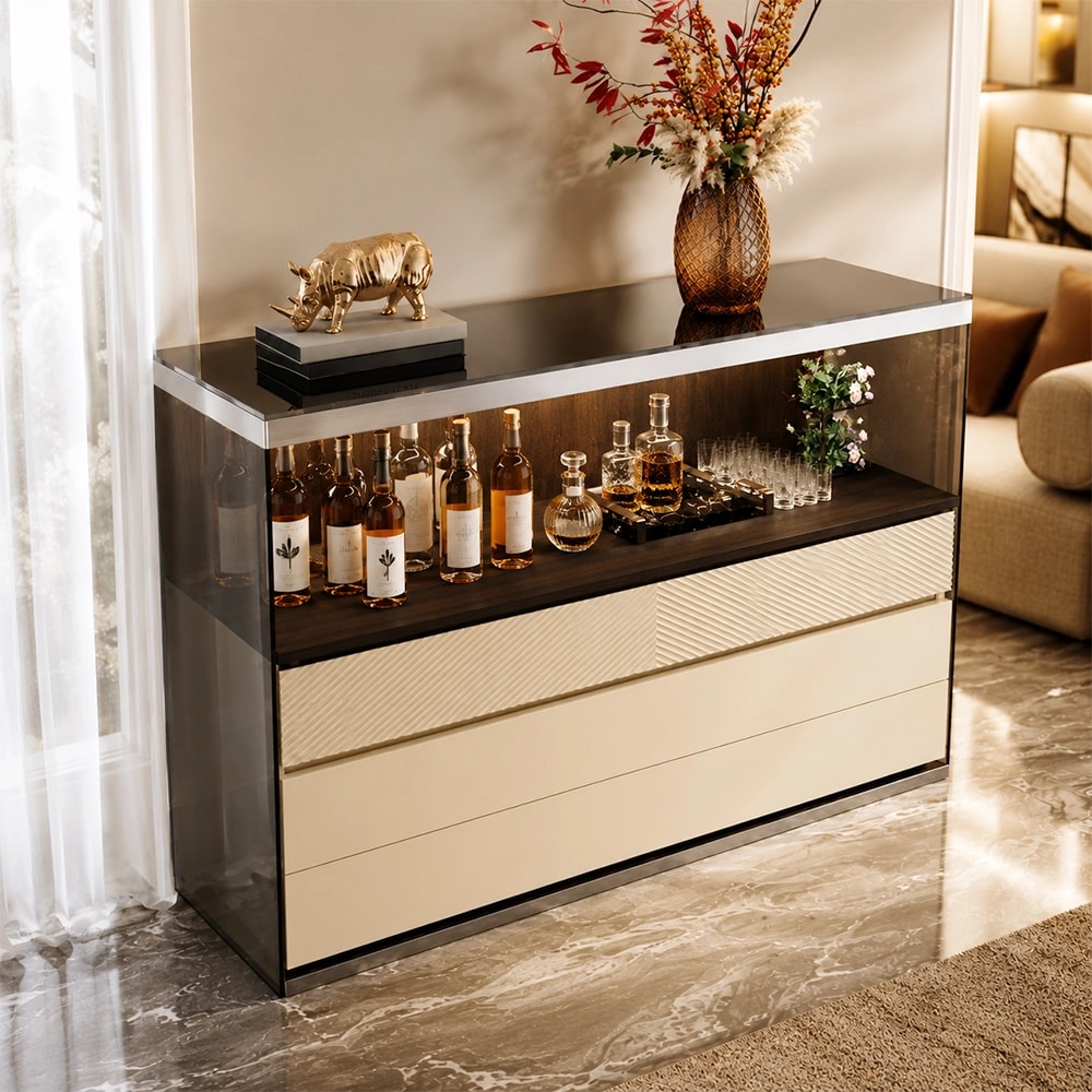 Two-Tone Glass Display Buffet lifestyle 2