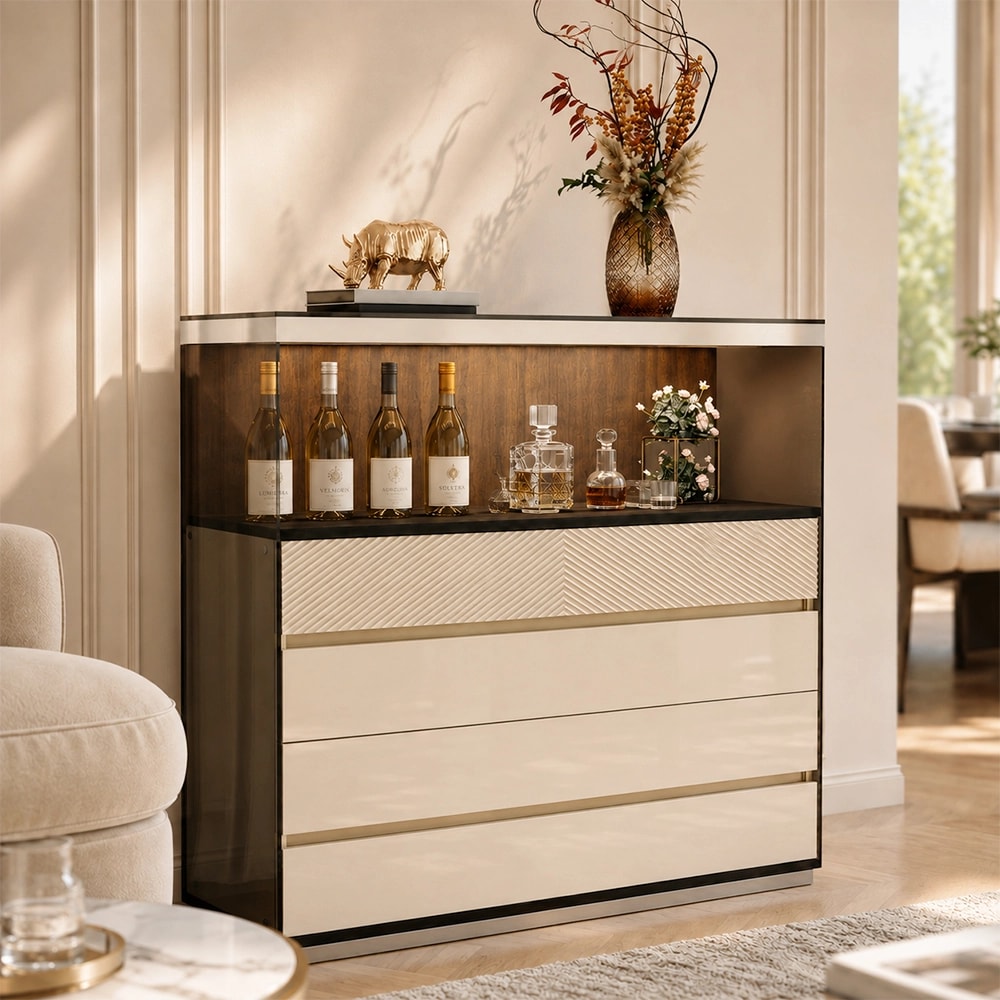 Two-Tone Glass Display Buffet lifestyle 3
