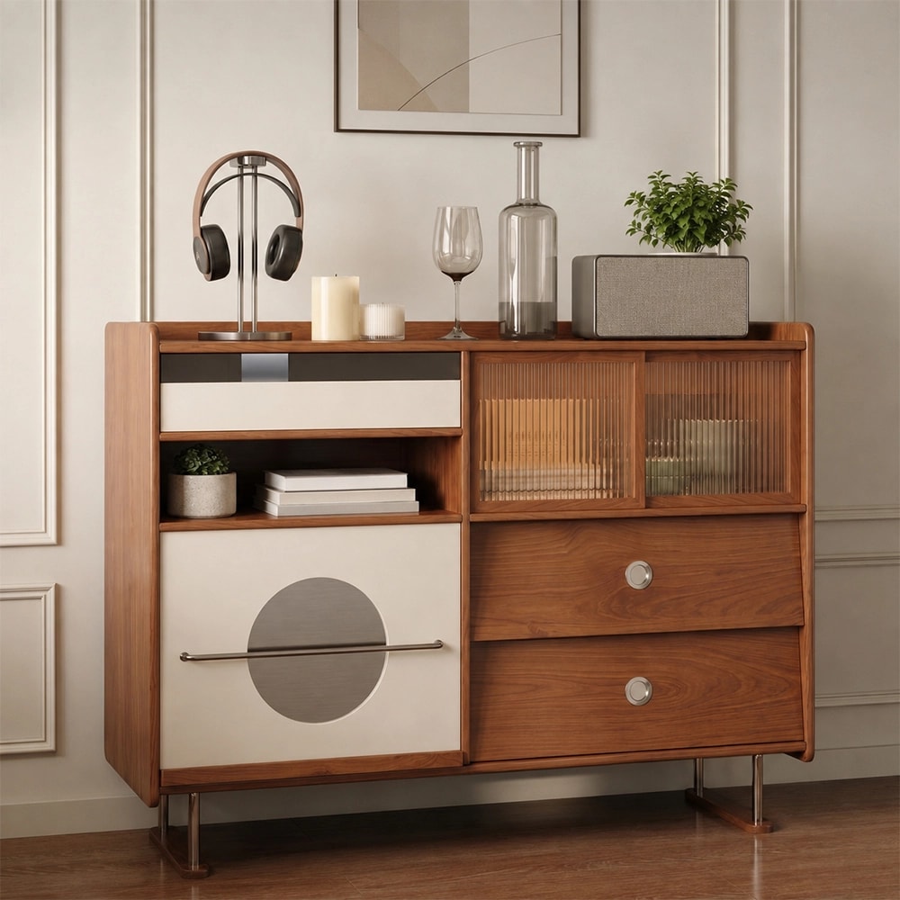 Cherry Wood Mid-century Sideboard lifestyle 2