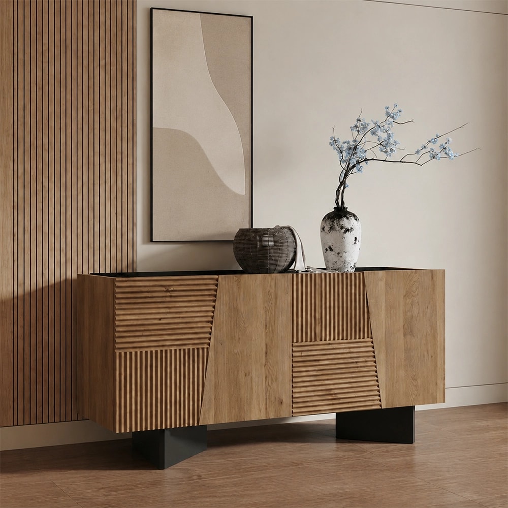 Solid Wood Corrugated Sideboard lifestyle 3