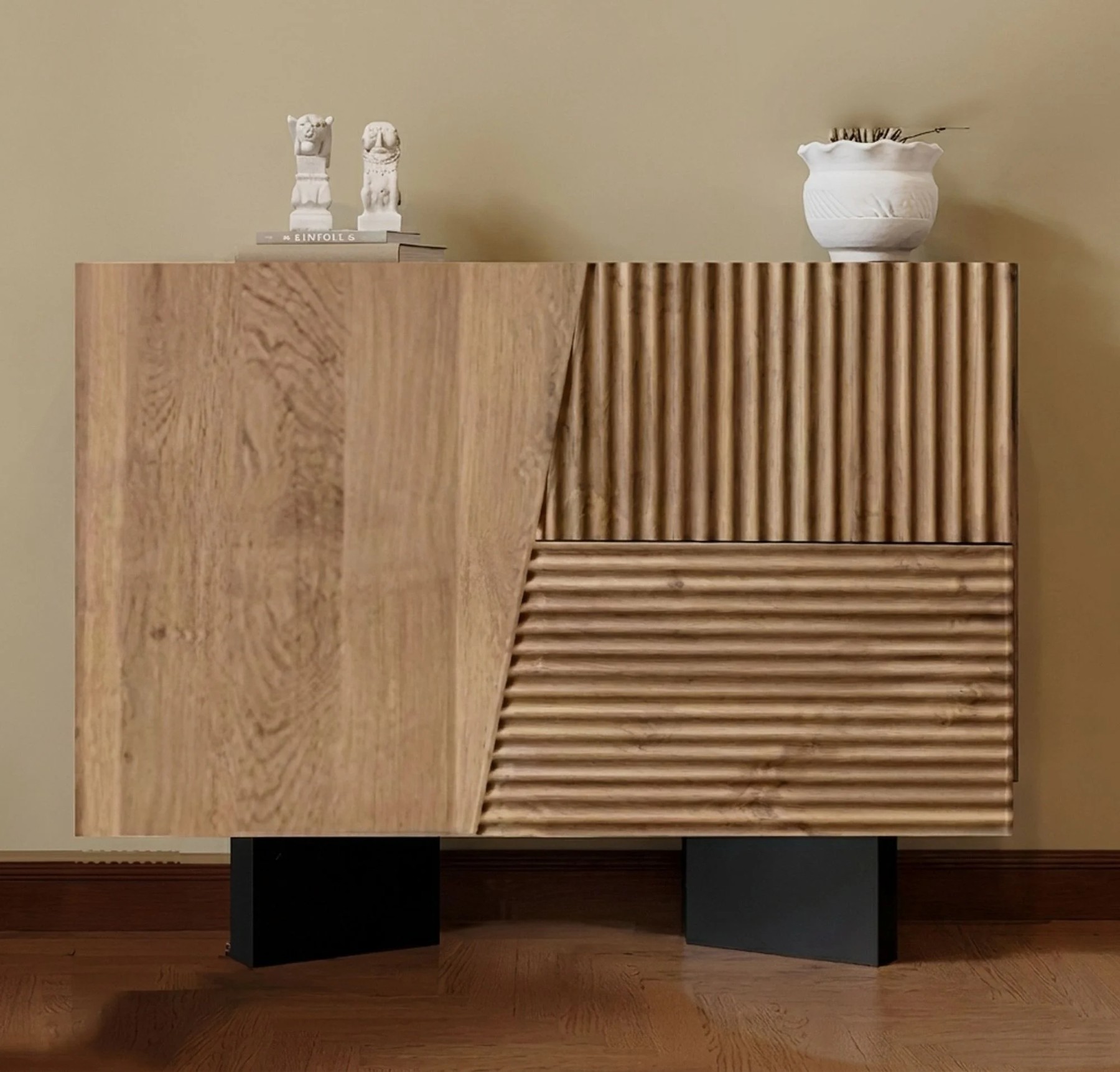 Solid Wood Corrugated Sideboard lifestyle 1