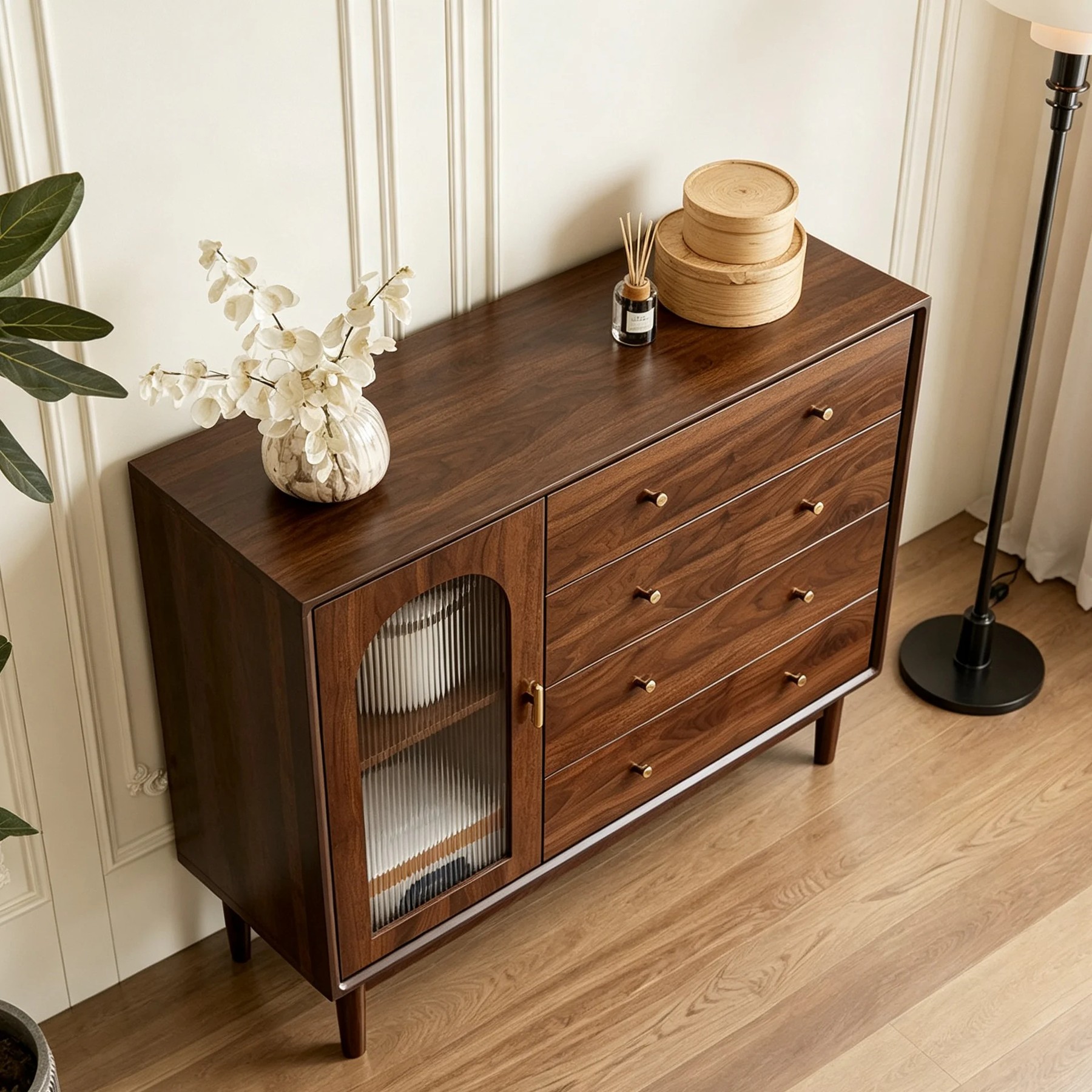 Modern Wood Accent Cabinet lifestyle 3