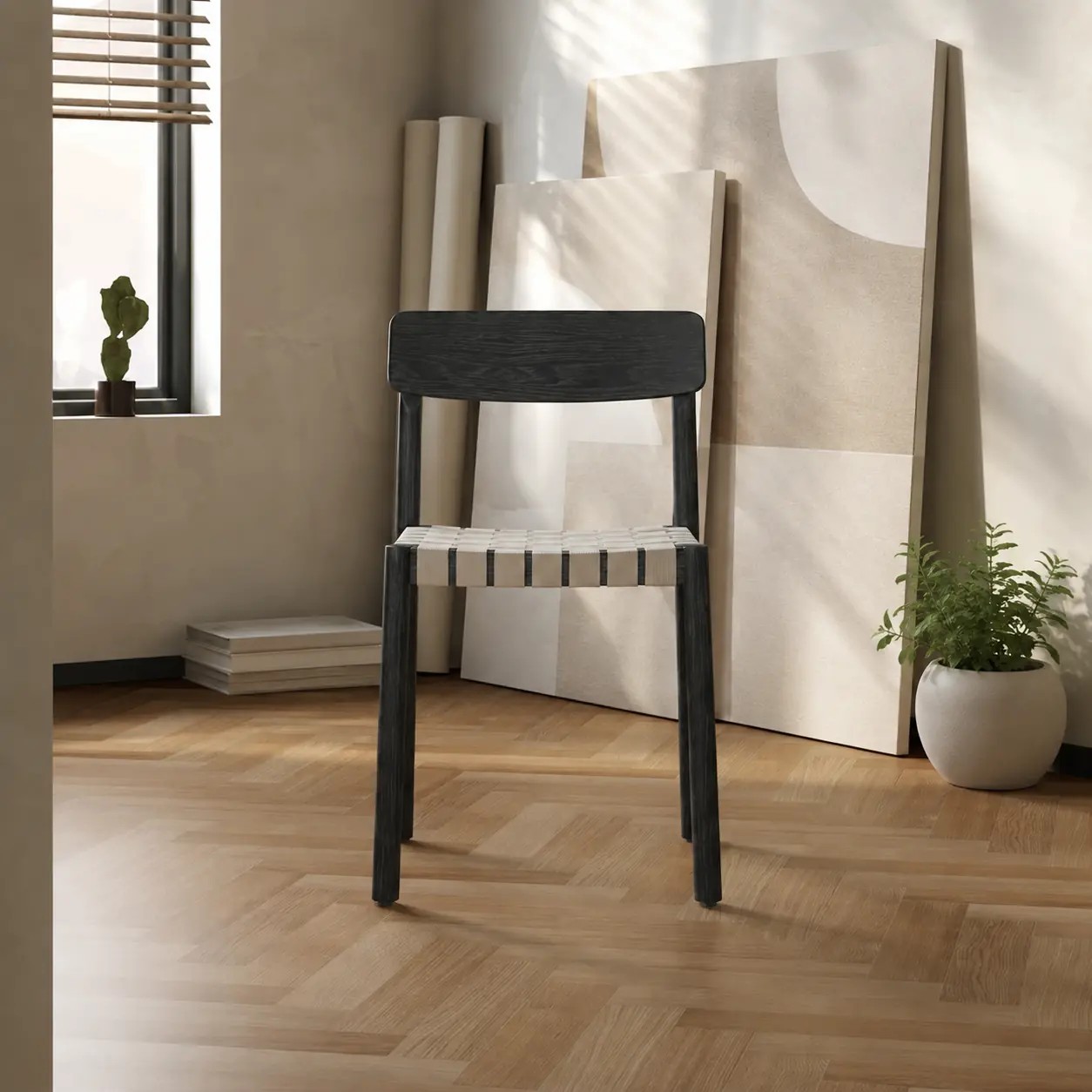 Wabi-Sabi Wood Dining Chair lifestyle 2