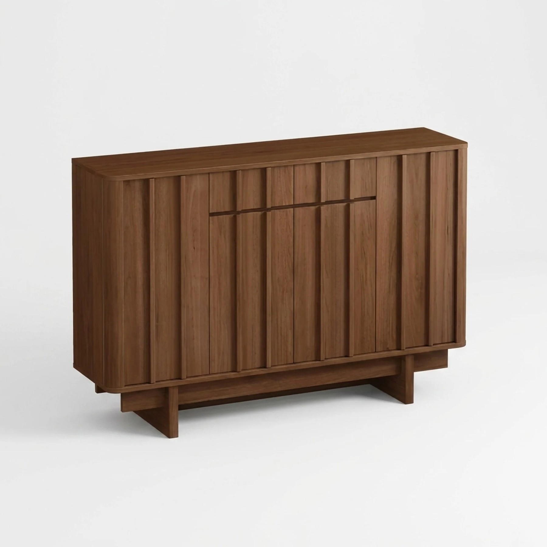 Minimalist Ribbed Entryway Shoe Cabinet lifestyle 1
