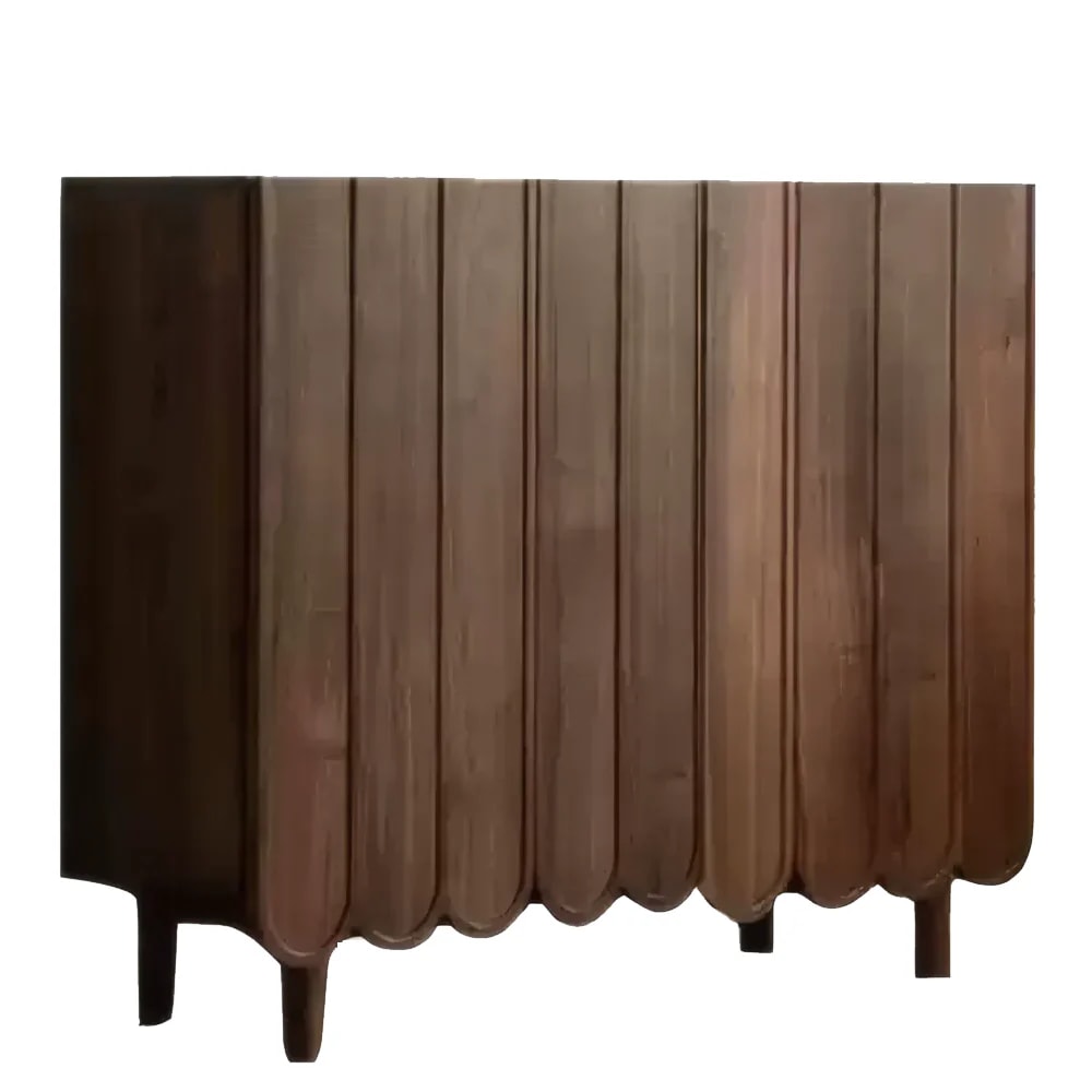 Minimalist Solid Walnut Shoe Cabinet lifestyle 1