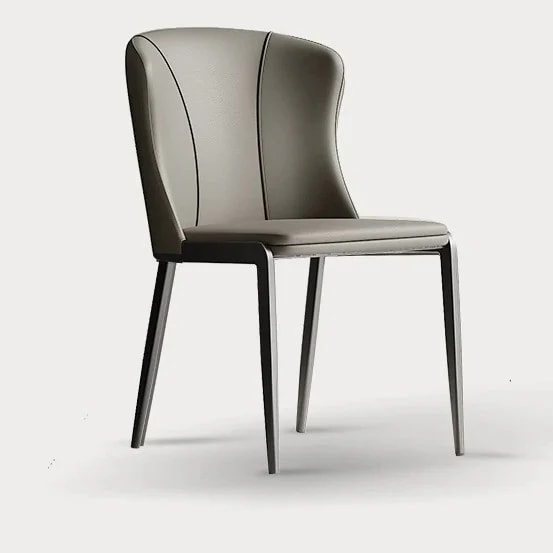 Minimalist Faux Leather Dining Chair lifestyle 1