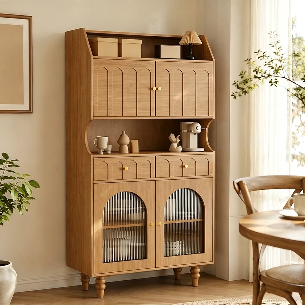 Walnut French Vintage Display Cabinet lifestyle 3