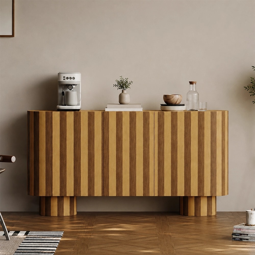 Italian Minimalist Striped Sideboard lifestyle 1