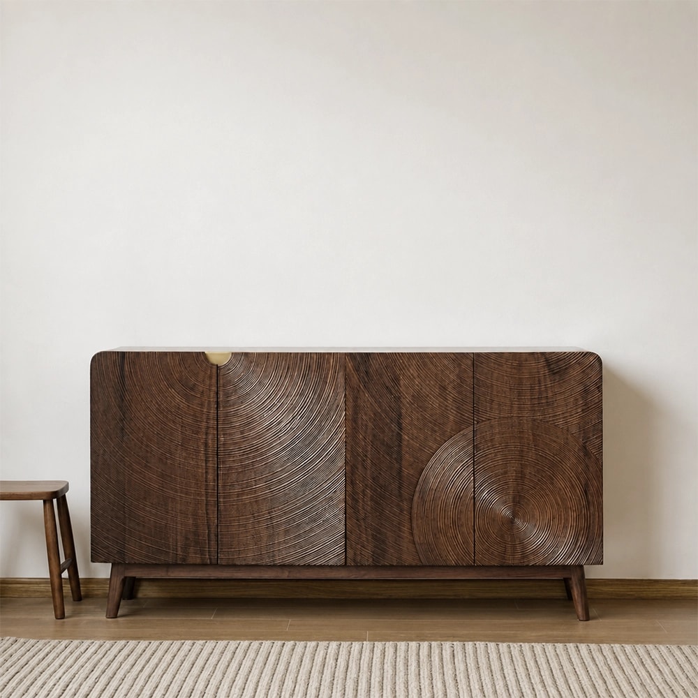 Sculpted Black Walnut Sideboard lifestyle 1