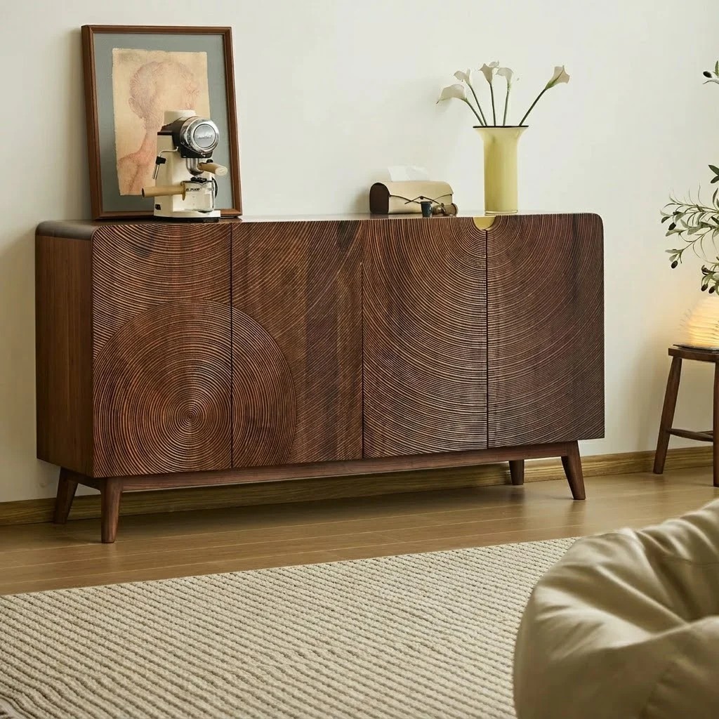 Sculpted Black Walnut Sideboard lifestyle 3