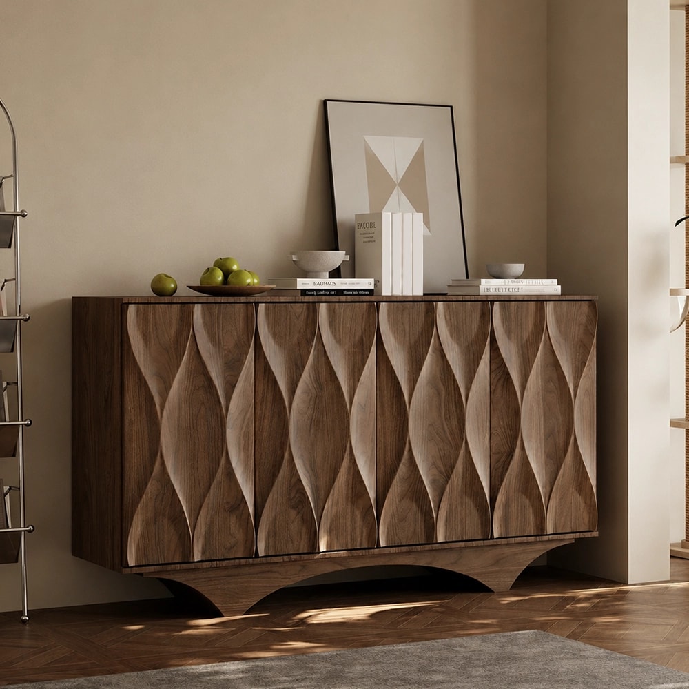 Geometric Walnut Sideboard lifestyle 3
