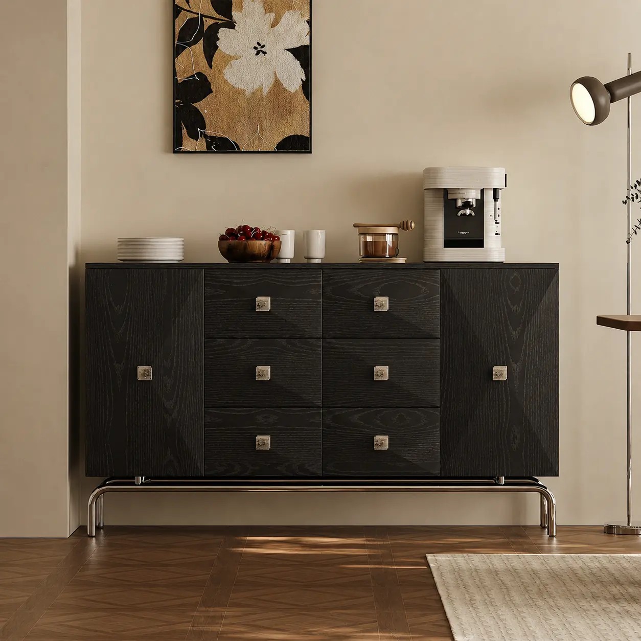 Solid Wood Vintage Italian Sideboard lifestyle 2