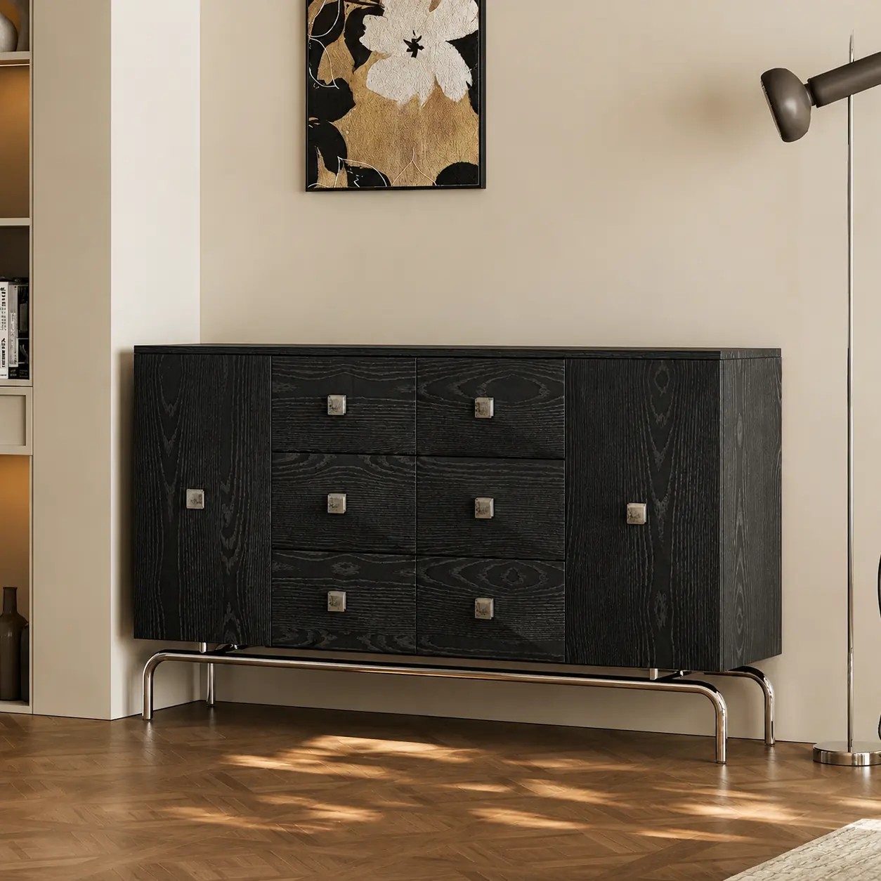 Solid Wood Vintage Italian Sideboard lifestyle 1