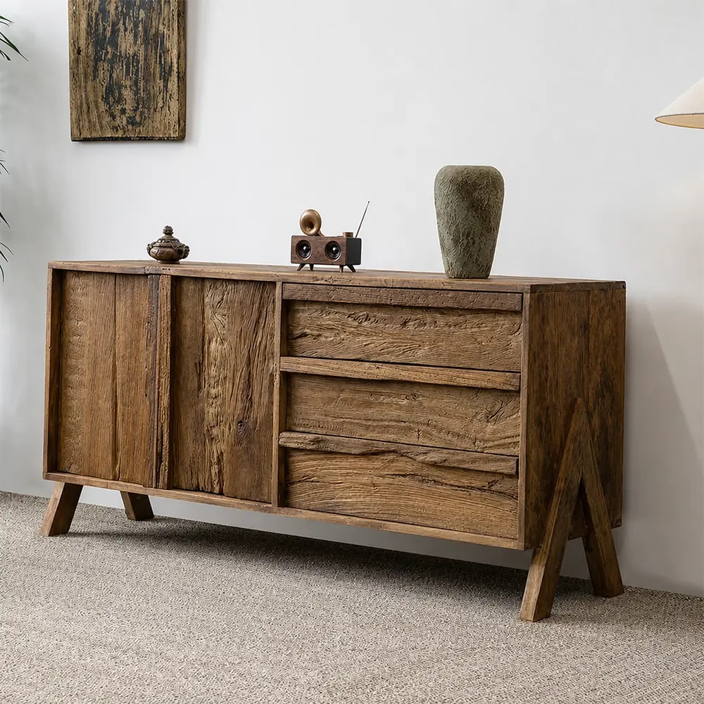 Wabi-Sabi Weathered Elm Sideboard lifestyle 3