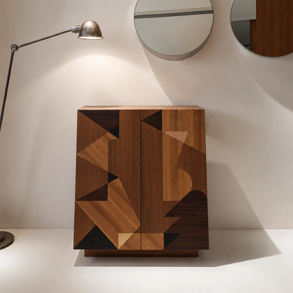 Two-Tone Oak Parquetry Sideboard lifestyle 1