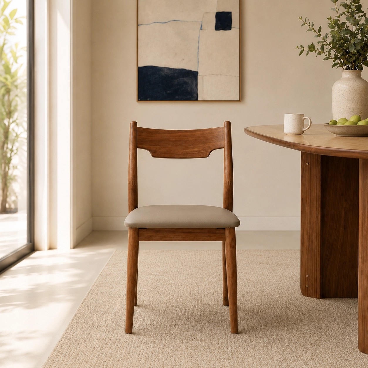 Solid Walnut Dining Chair lifestyle 2