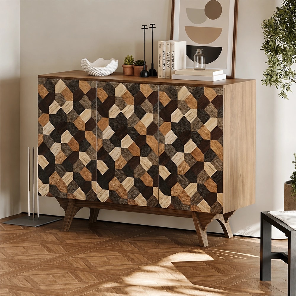 Wabi-Sabi Parquetry High-Leg Sideboard lifestyle 3