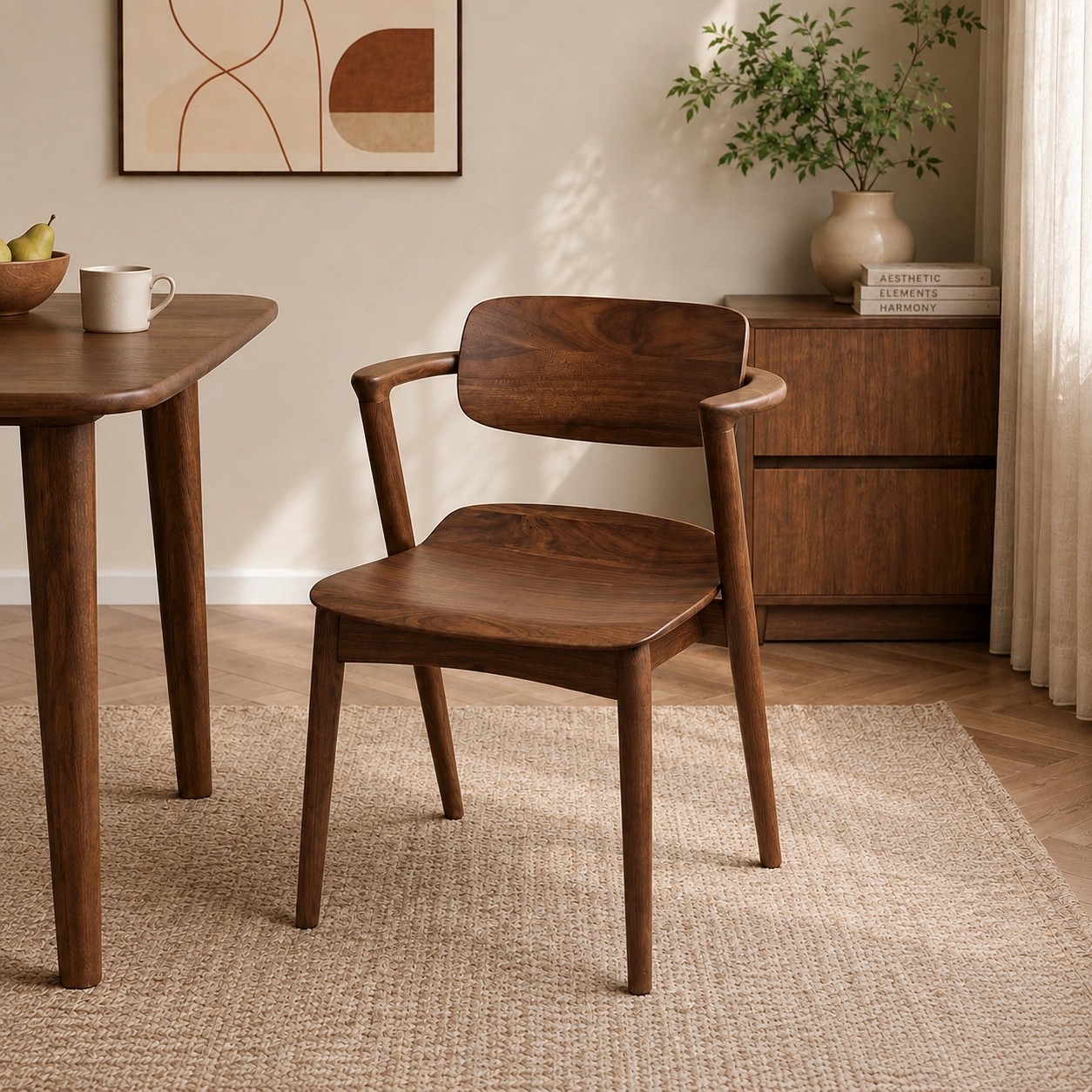 Solid Walnut Dining Chair lifestyle 3