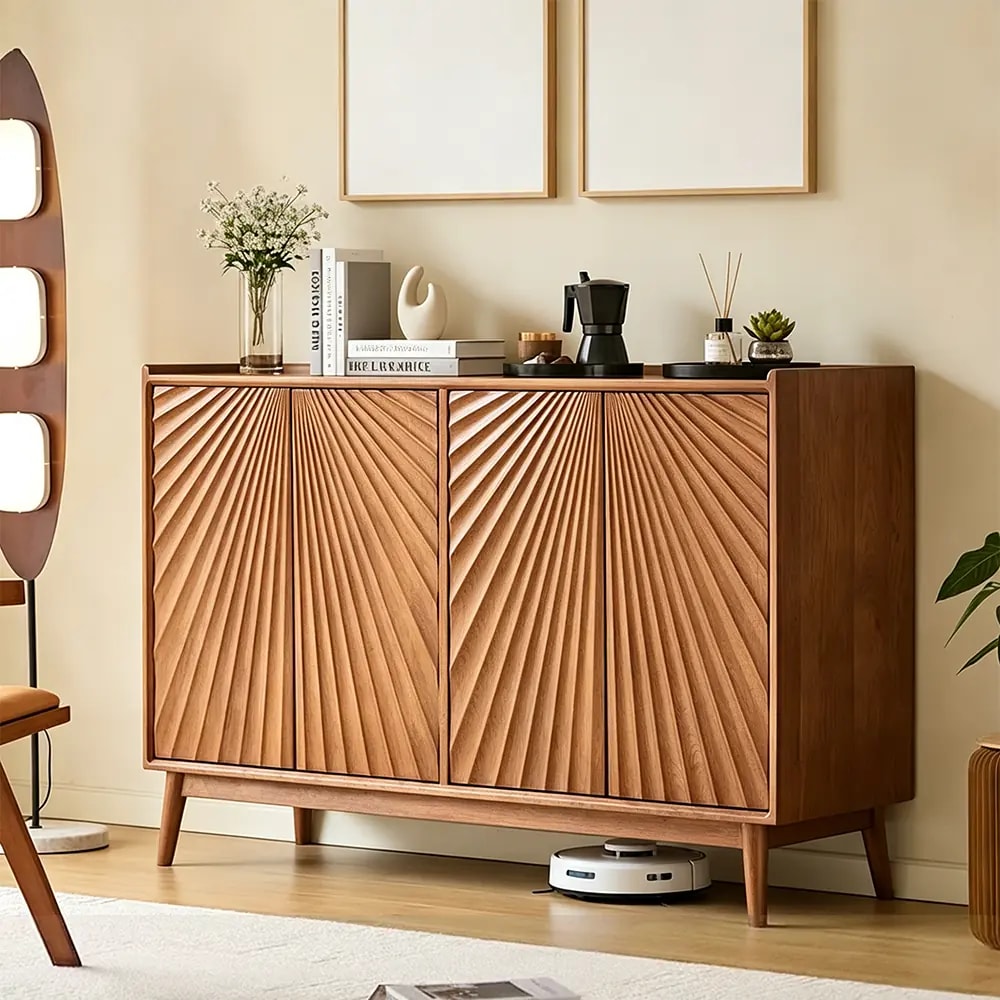 Carved Cherry Wood Sideboard lifestyle 3