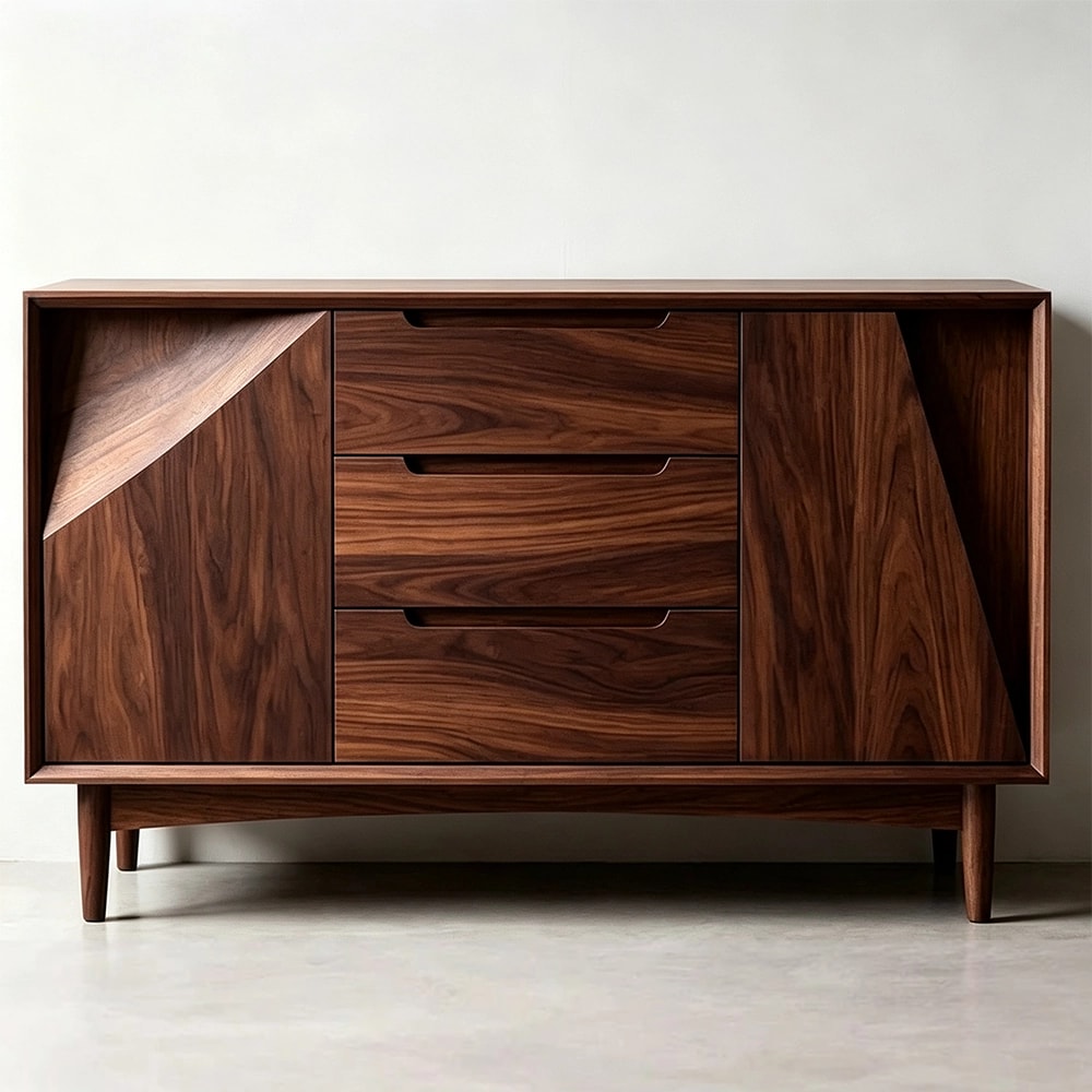 Solid Walnut Mid-Century Sideboard lifestyle 1