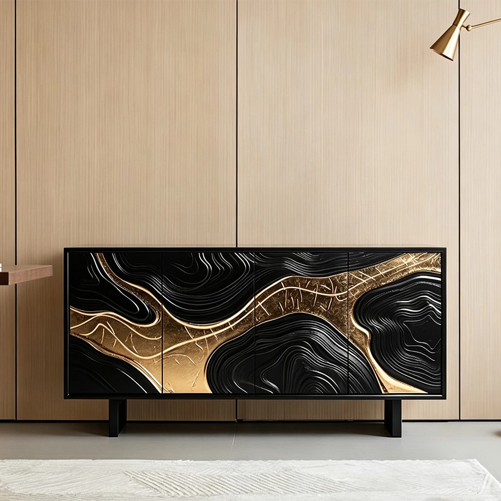 Wavy Mid-Century Sideboard lifestyle 1