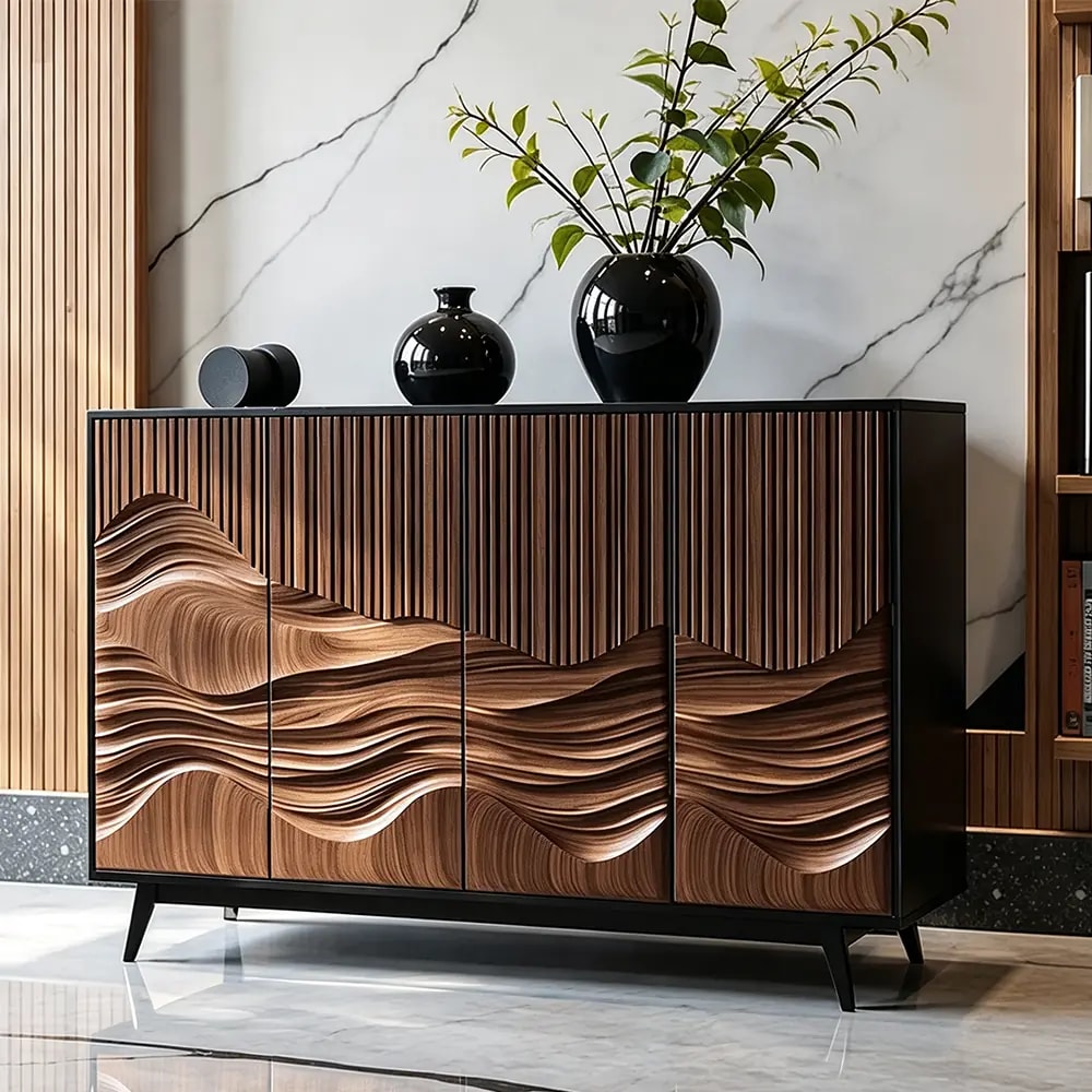 Wave Textured Panel Sideboard lifestyle 3