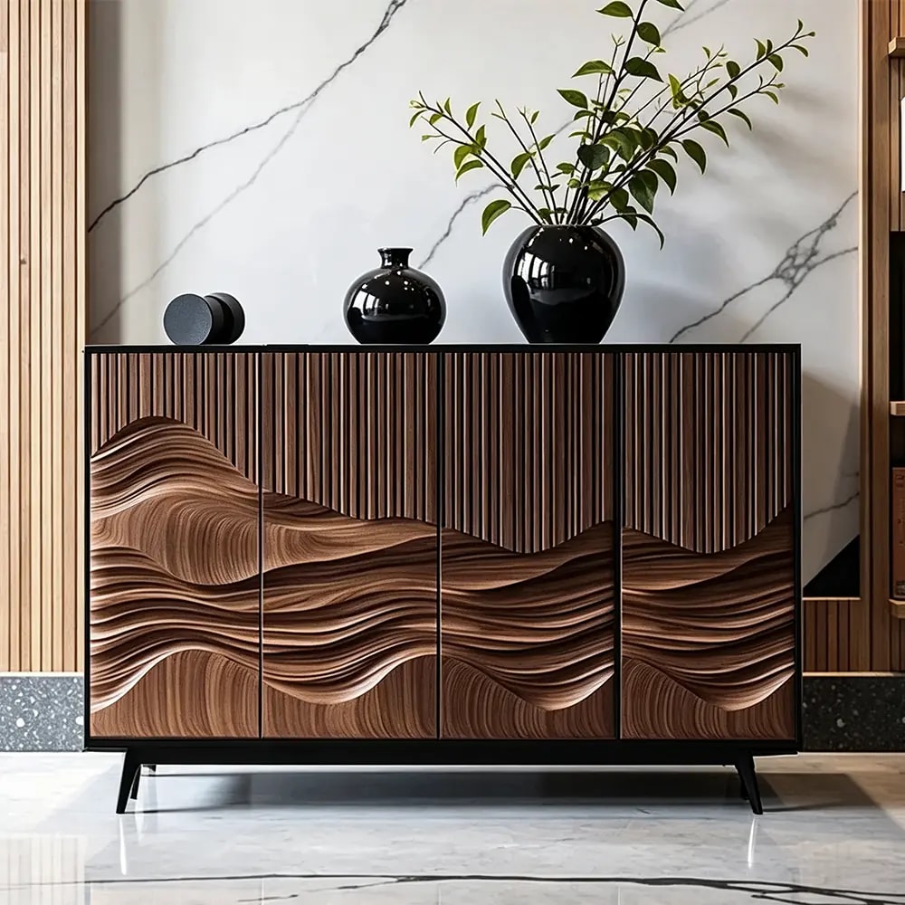 Wave Textured Panel Sideboard lifestyle 2
