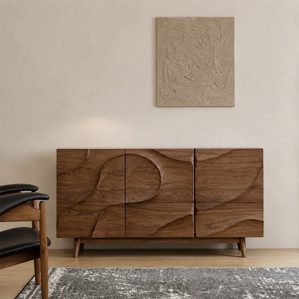 Mid-Century Black Walnut Sideboard lifestyle 1