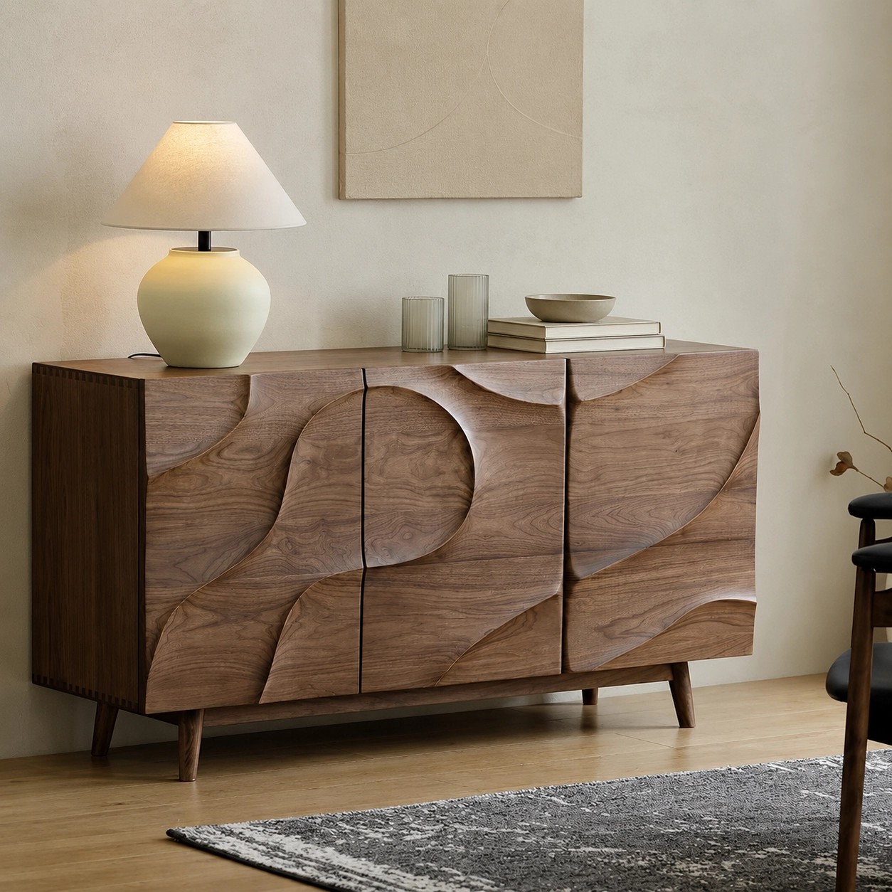 Mid-Century Black Walnut Sideboard lifestyle 3