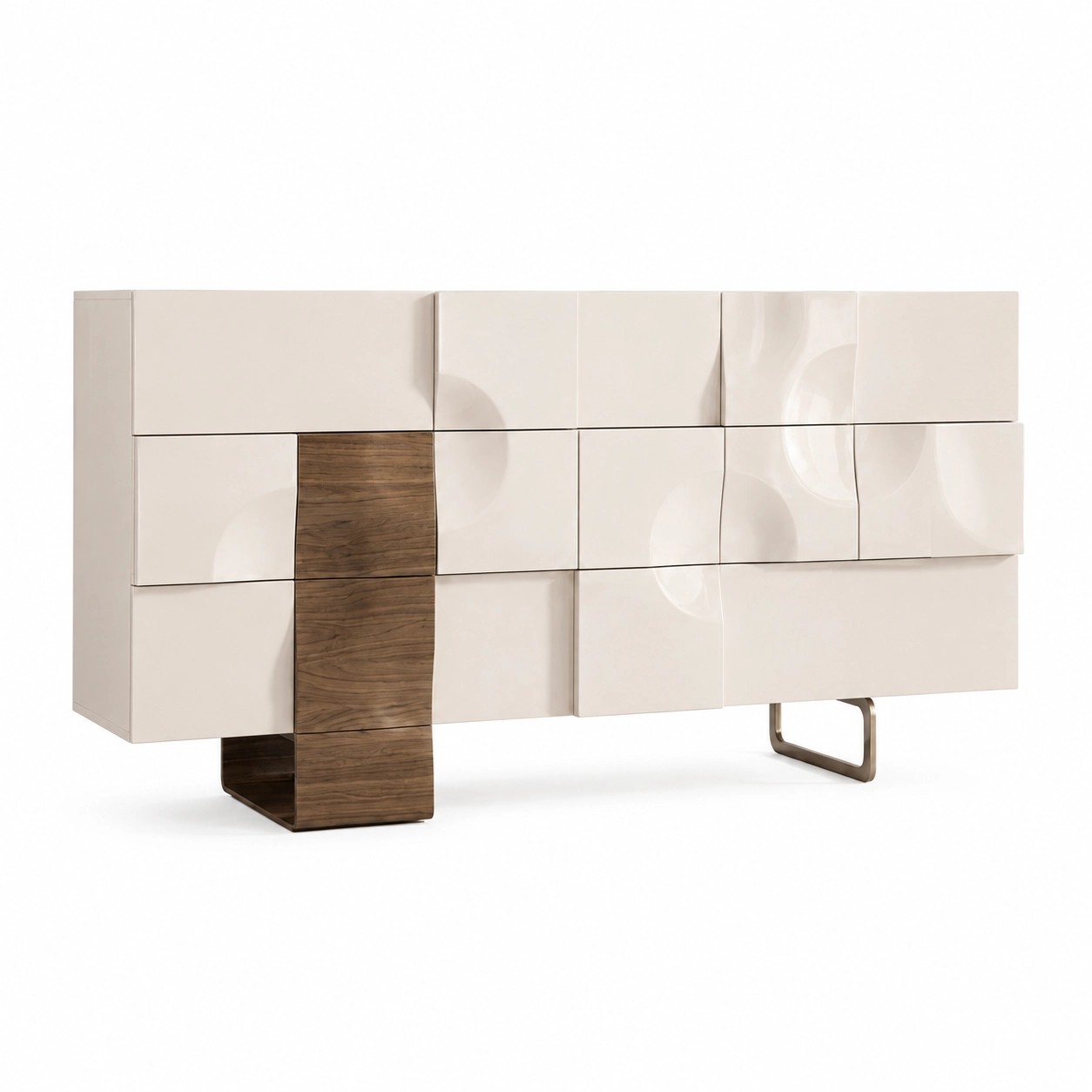 Color-Block Sideboard with Mirrored Base lifestyle 1