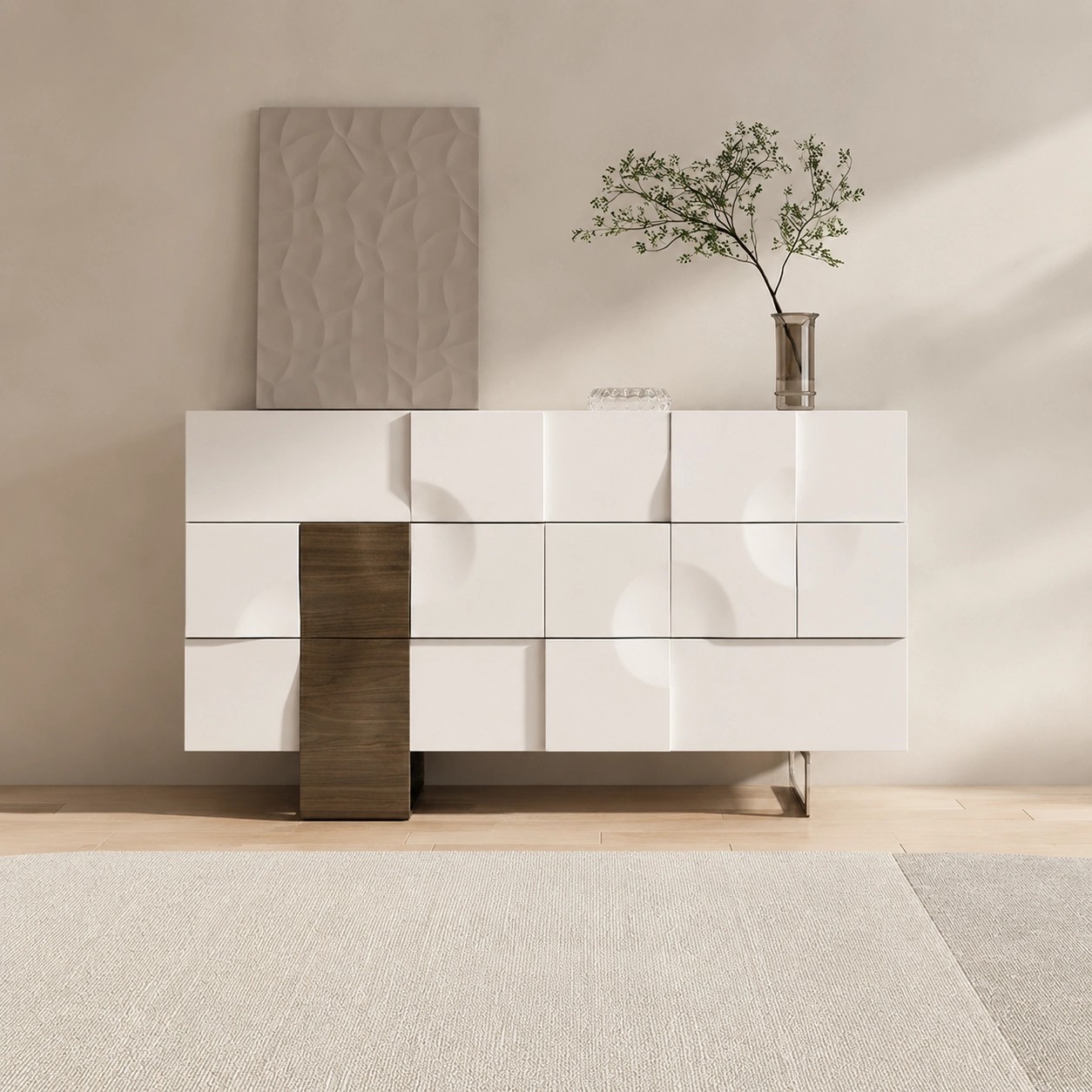 Color-Block Sideboard with Mirrored Base lifestyle 2