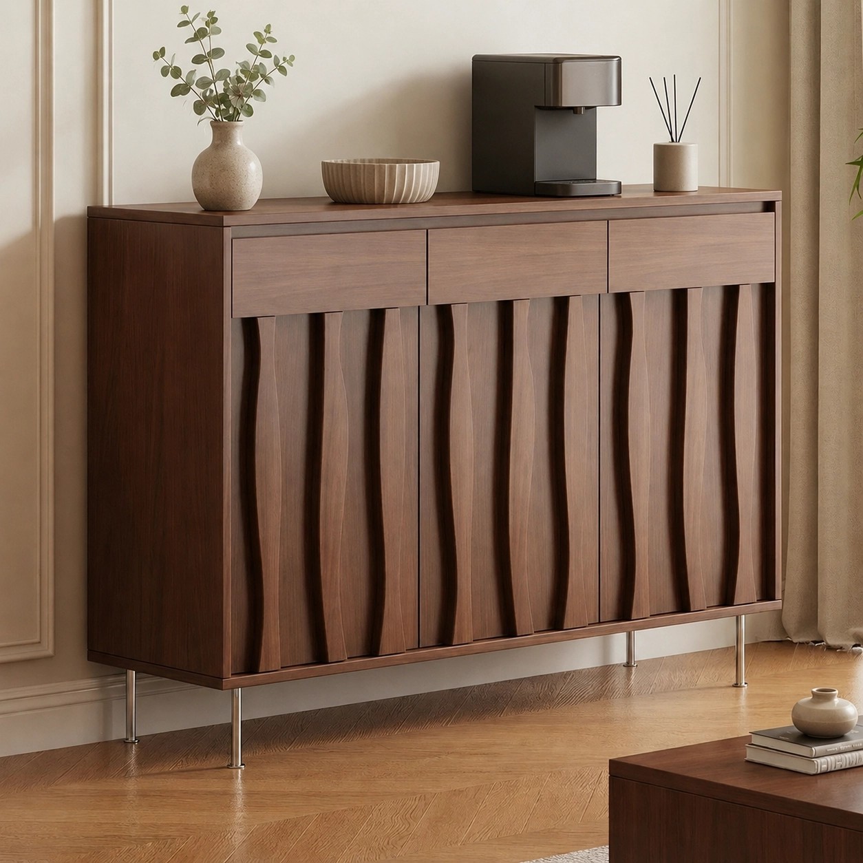 Architectural Wavy Multi-functional Sideboard lifestyle 3