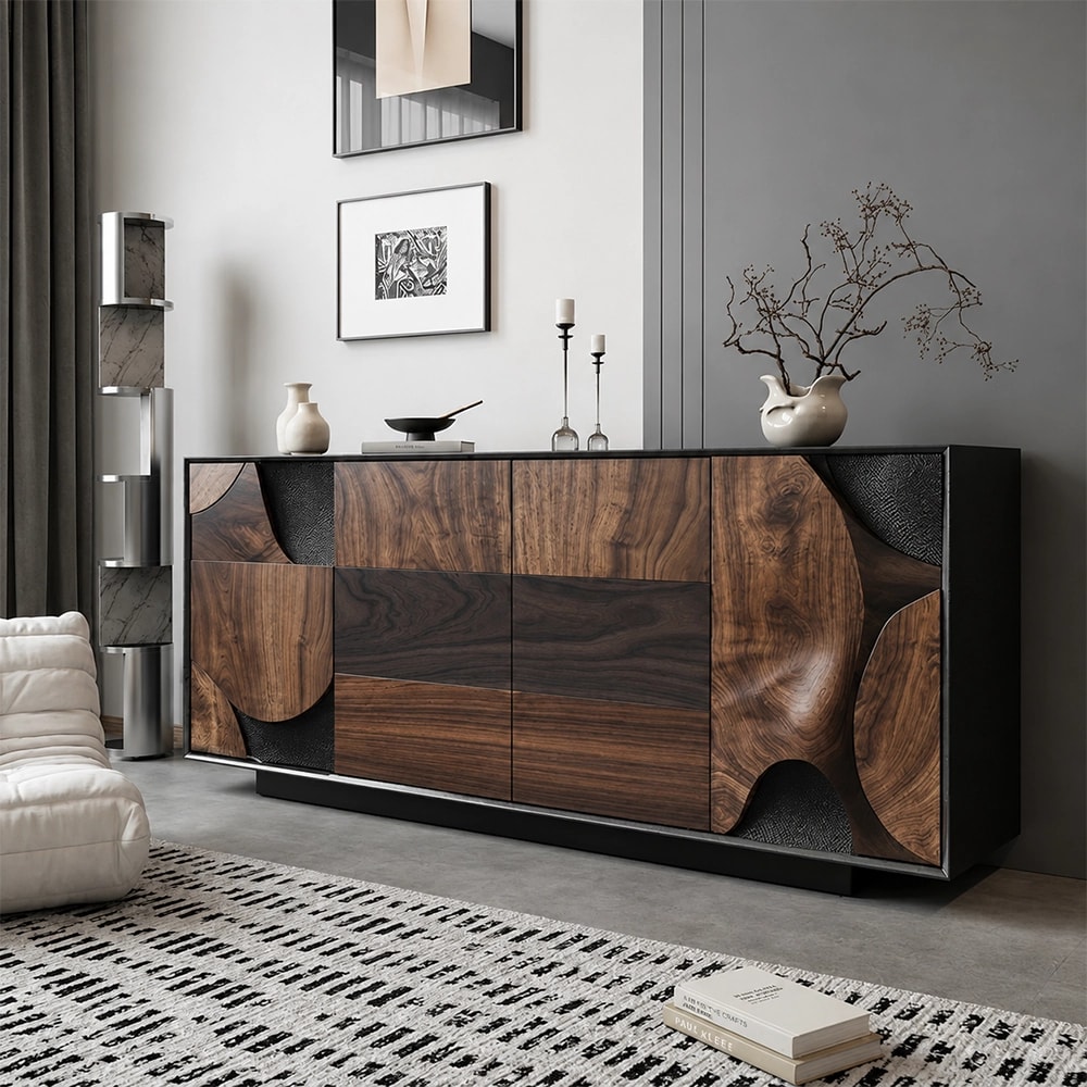 Geometric Wabi-Sabi Storage Cabinet lifestyle 3
