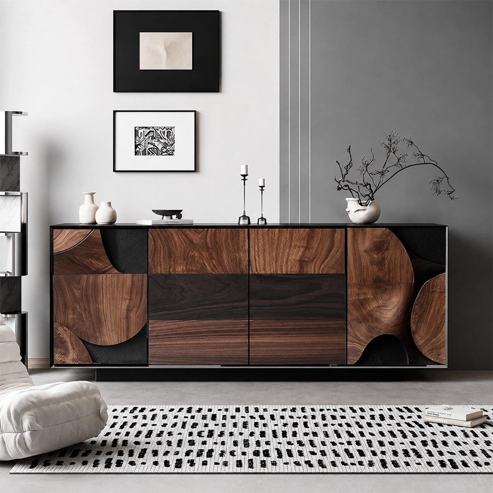 Geometric Wabi-Sabi Storage Cabinet lifestyle 2