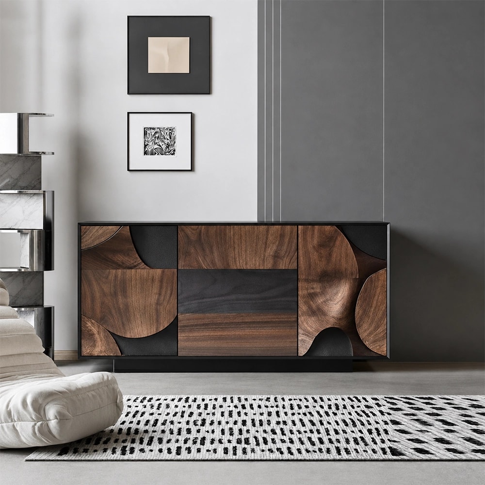 Geometric Wabi-Sabi Storage Cabinet lifestyle 1