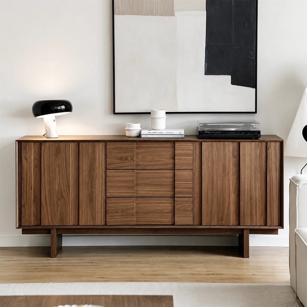 Mid-Century Solid Wood Storage Cabinet lifestyle 2